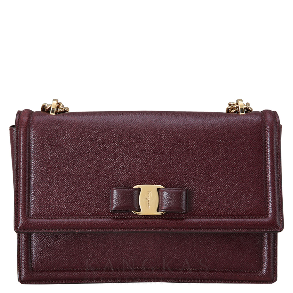 FERRAGAMO(USED)페레가모 바라리본 체인 숄더백
